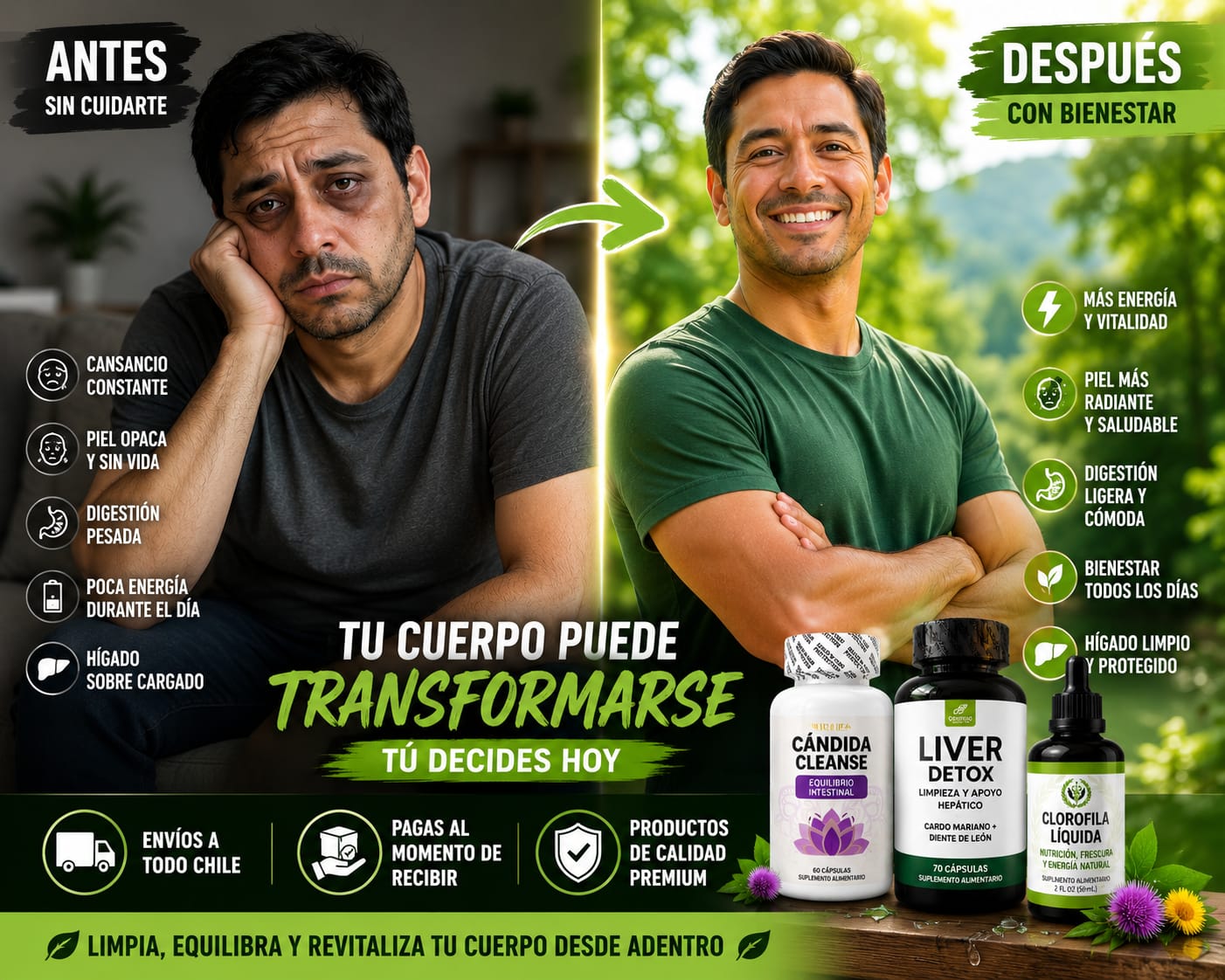 TRIPACK PREMIUM DETOX  Equilibrio Digestivo • Apoyo Hepático • Energía Natural